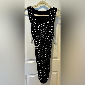 Black INC Dress with white polka dots - size PET/SM